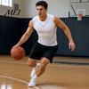 Calorie Burning Compression Vest Men's Tank Top, High Stretch Quick Dry Athletic for Basketball Core Tightening Workout Running, Posture Corrector