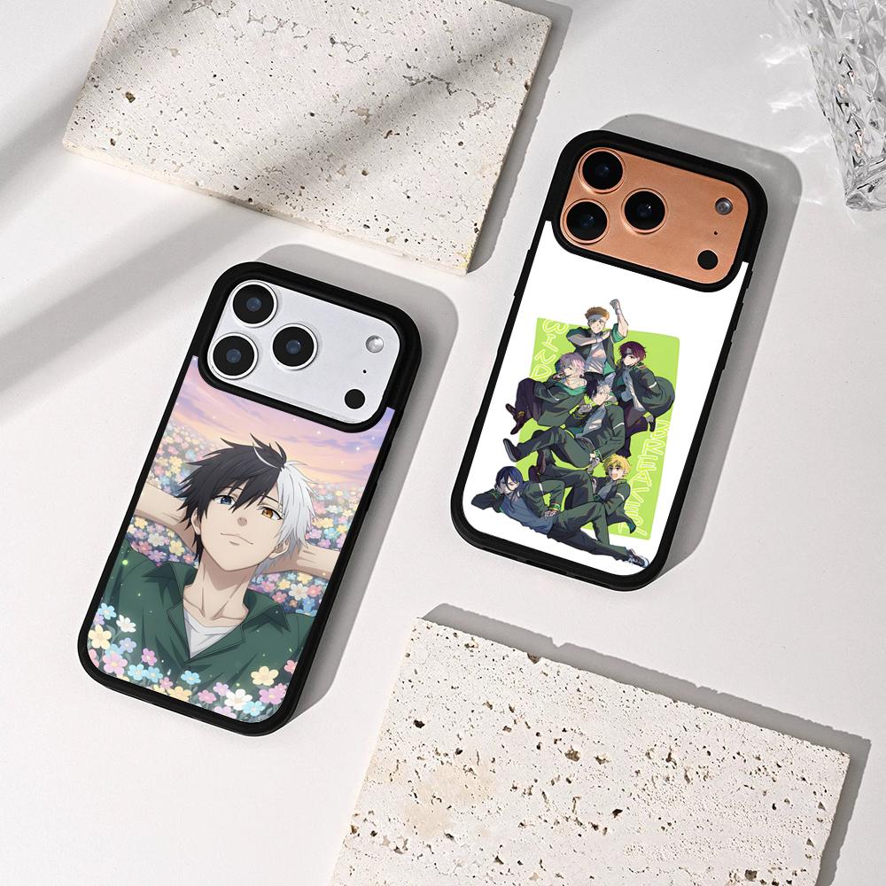 Аниме Ветровка Сакура Чехол для телефона Для iPhone 17 Air 16 15 14 Plus 13 12 11 Pro Max Двухцветный Жесткий ПК Модный Защитный Чехол