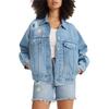 Levis Нашивка Вышивка Повседневная Удобная Джинсовая Куртка Женские куртки Синий A1743-0063