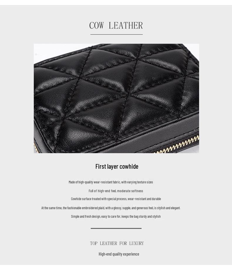 2022 Сумочка для помады из кожи высшего качества: Модная и портативная косметичка с зеркалом HD