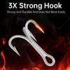 Kingdom Тройной рыболовный крючок из углеродистой стали, рыболовные крючки 1 # 2 # 4 # 6 # с антикоррозийным покрытием 6 шт./лот 3X прочные крючки рыболовные аксессуары