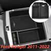 Для Ford Ranger 2011- Автомобильный подлокотник с ящиком для хранения, лоток центральной консоли, держатель, органайзер, аксессуары
