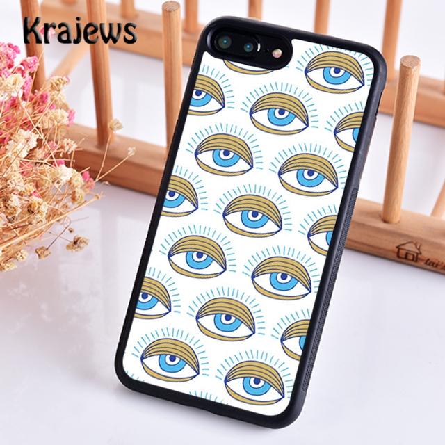 Мягкий чехол Krajews EVIL EYE Collage для iPhone 14 5 6s 7 8 plus X XR XS 11 12 13 pro max Samsung Galaxy S21 S22ultra