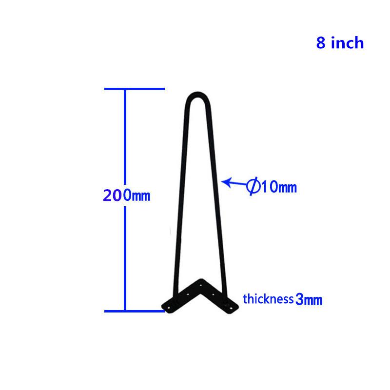4 шт. 4/6/8 дюймовые железные металлические ножки для стола, аксессуары для дома, простые ножки для стола, современная мебель, проволочные ножки