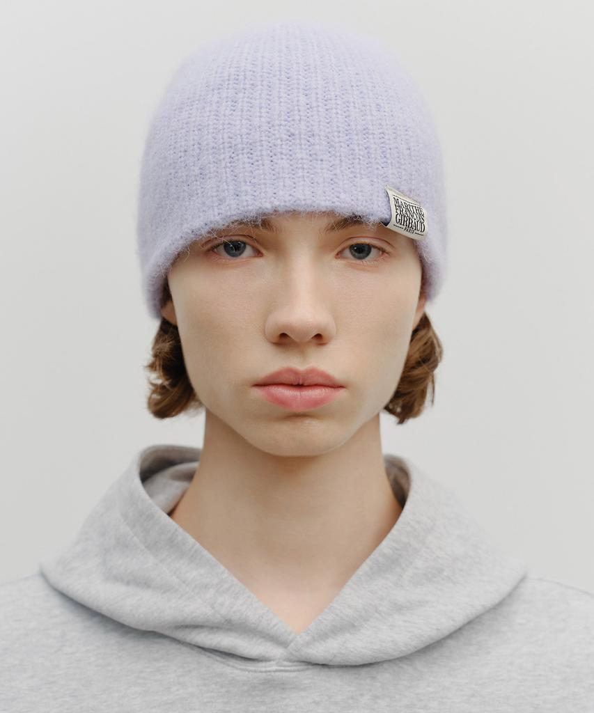 Malittepeulangsowajeobeo Классическая шапка-бини с логотипом, ворсистая, светло-фиолетовая