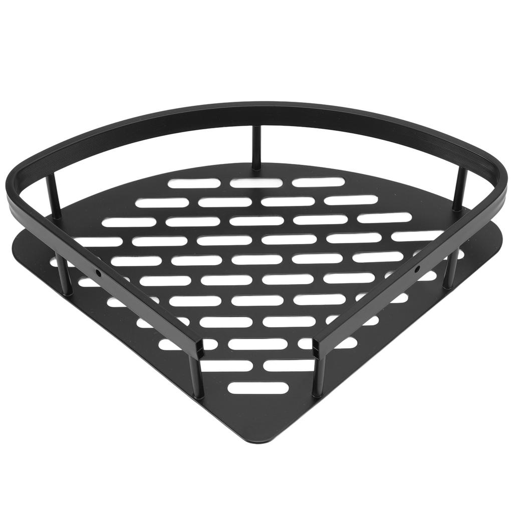 Triangular Shower Shelf Punch Free Rustproof Aluminum Shower Corner Shelf with Hollow Base for