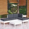 VidaXL Solid Pine Wood Garden Lounge Set 5 Pcs with Cushions Patio Furniture Outdoor Furniture Garden Furniture 3096293