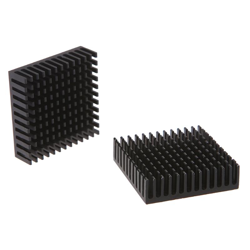 2 Pcs/Set 40*40*11mm Aluminum Cooling Heatsink Block Extruded Radiator Cooler