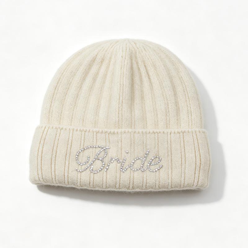 Autumn and winter versatile hat women's commuter fashion wool hat casual simple knitted hat showing small face big head circumference bag head hat