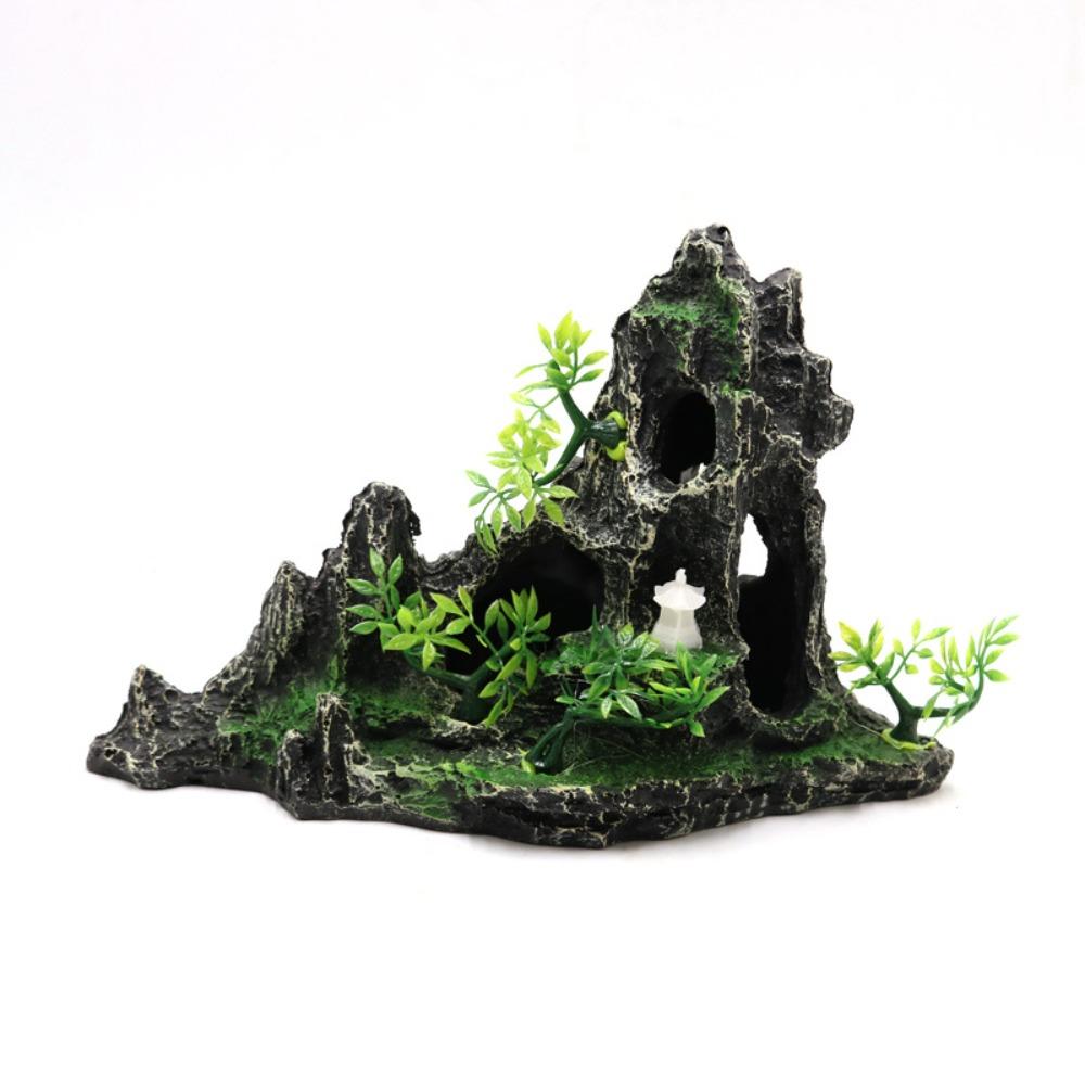 Creative View Rock Cave Stone Artificial Mountain Stone Statue  Hiding Fish Cave