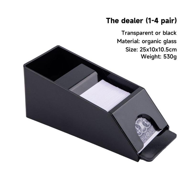 4/6 Deck Plastic Playing Card Dealing Shoe Playing Card Shuffler Table Gaming Pokers Dealer for Dealing Decks