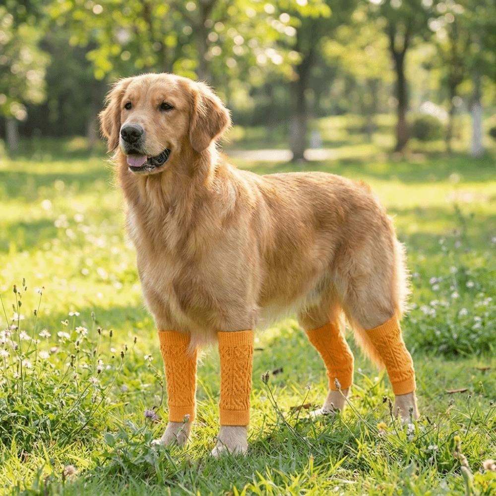4PCS Breathable Dog Knee Socks Stretchy Non Slip Dog Elbow Cover Skin Friendly Anti Scratch Pet Knee Protectors for Four Seasons 2