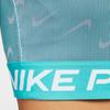 Nike Женская майка для тренировок Dri-Fit Pro с принтом, быстросохнущая, цвет кактусово-зеленый, дымчато-голубой, белый HQ5684-345