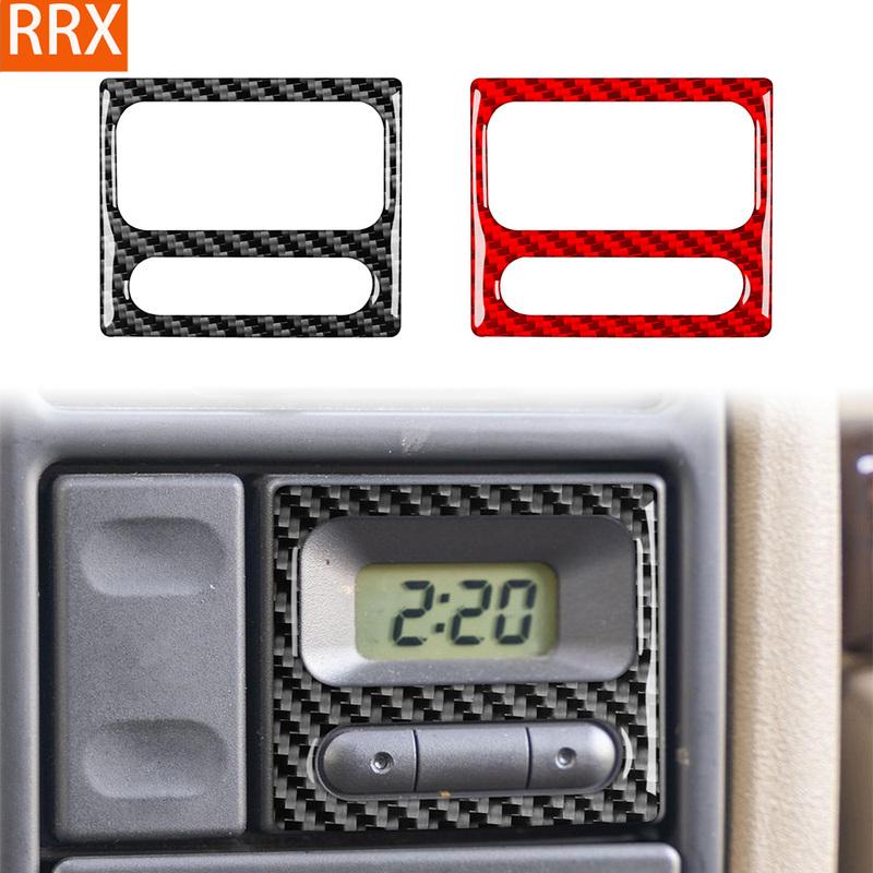 For Land Rover Discovery 1994-2004 Real Carbon Fiber Stickers Center Time Display Panel Car Accessories Interior decorative