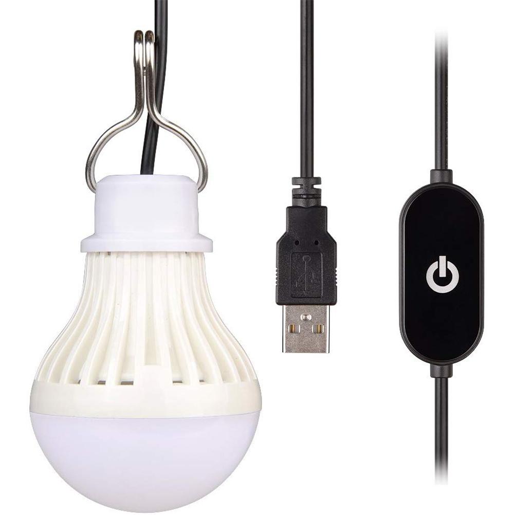 Светодиодная лампа для кемпинга Портативная USB-лампа Аварийный свет с USB-кабелем Без диммирования
