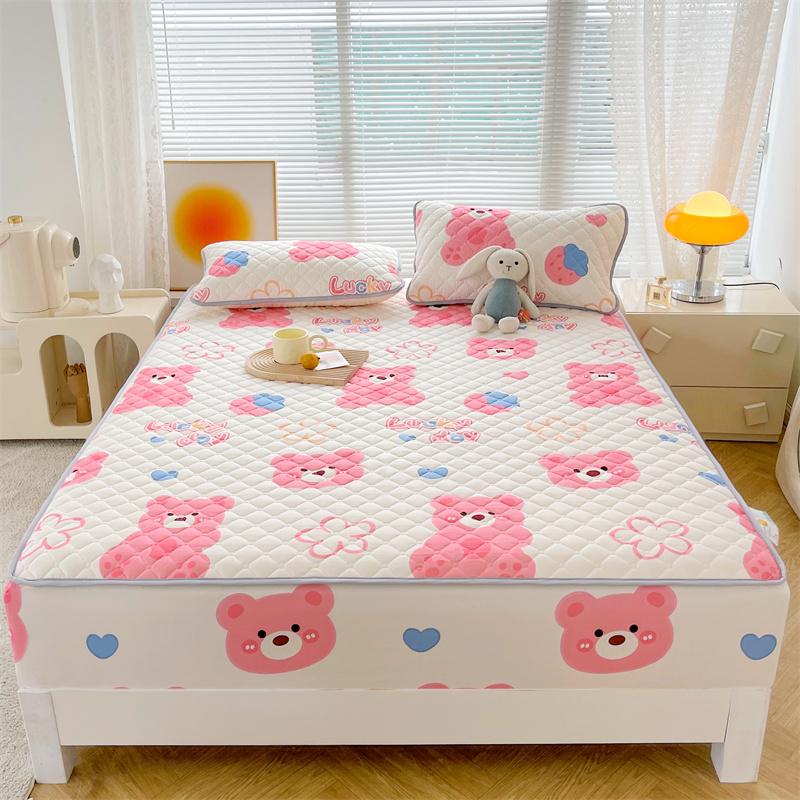 Простыня с цветочным узором, покрывало для кровати размера «queen size», утолщенная простыня, стеганый чехол для матраса, tampa de colchão (Наволочка Нужен заказ)