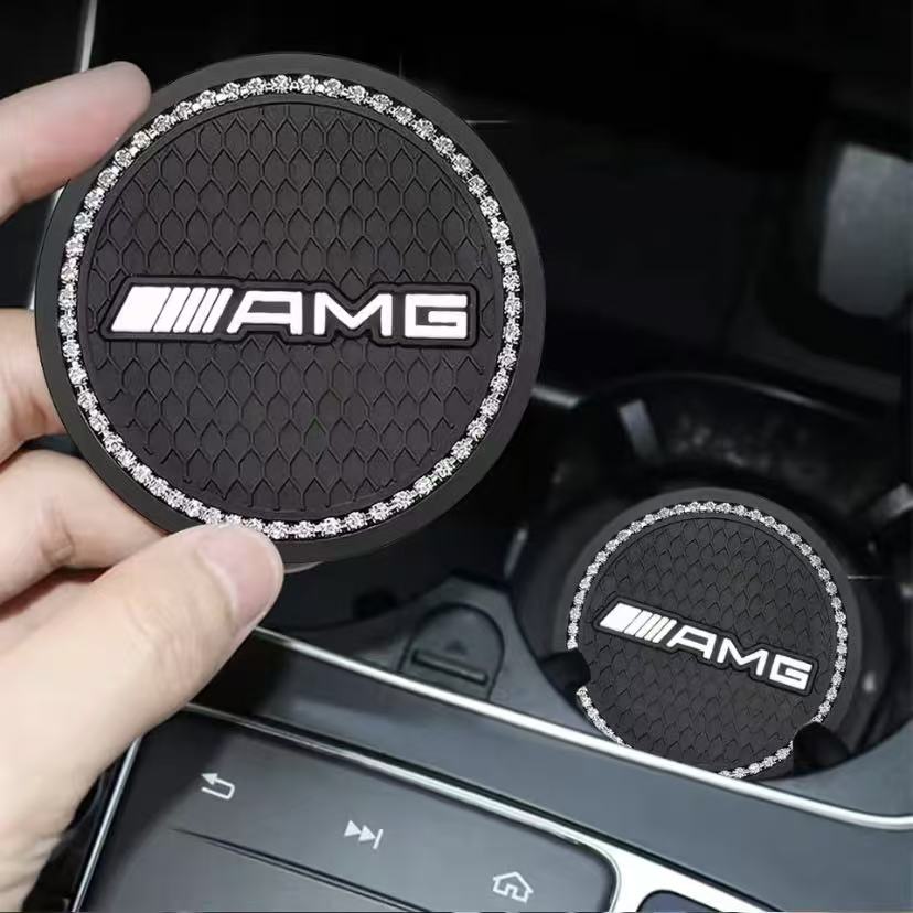 Car Coasters Rubber Water Cup Holder Anti-slip Pad Stickers For Mercedes benz A B C E G CLA GLK CLASS W221 W212 W213 W176 W205 CP2
