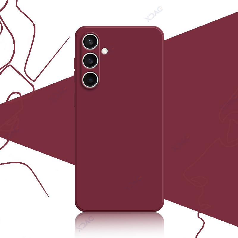 Чехлы для мобильных телефонов Samsung Galaxy S24 FE SamsungS24FE 5G 360 Soft Luxury Square Liquid Silicone Водонепроницаемые чехлы