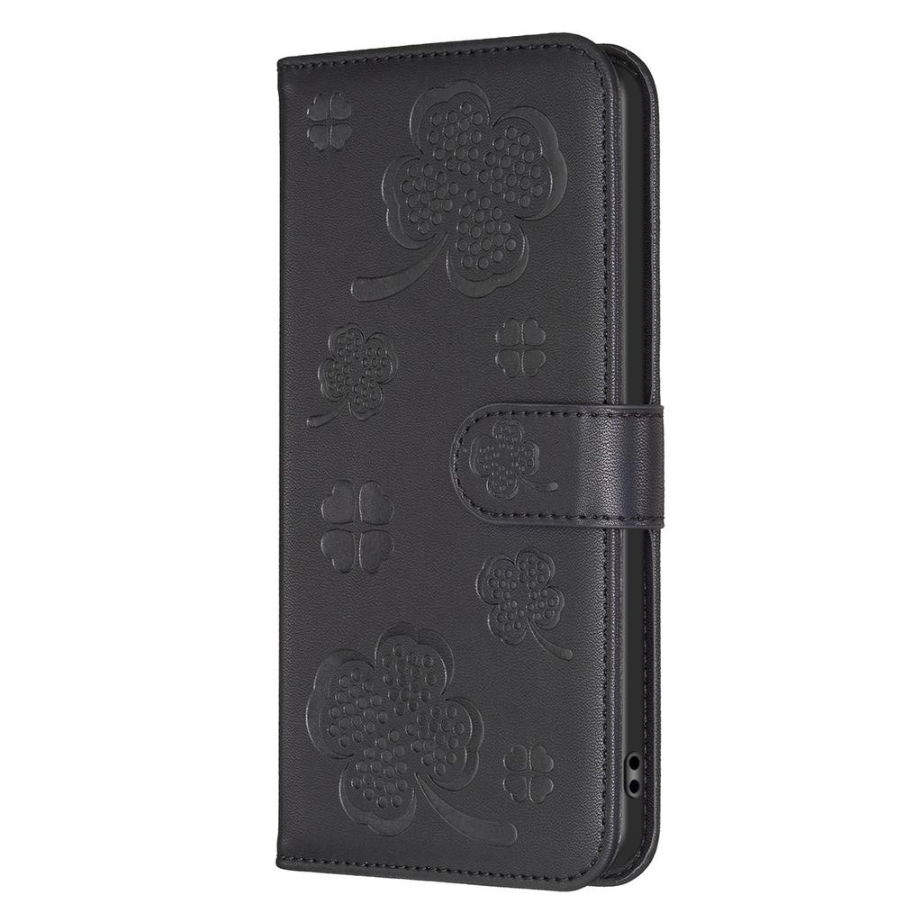 For Oppo A38,A18,A58,A98,A78,Realme C55,C53,C33,Find X6,A57 4G...Lucky Grass Four Leaf Clover Pattern PU Leather Flip Stand Wallet Phone Case Cover