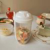 1LPortable Bottle Salad Cup Breakfast Oatmeal Cereal Nut Yogurt Bowl with Fork Sauce Cup Lid Bento Box Yogurt Storage Bowl Lunch