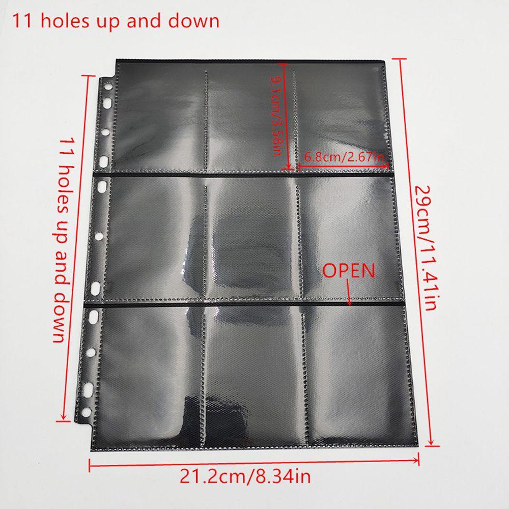 Album Collection Card Organizer Card Album Inner Page Loose-leaf Inners Black Storage Page