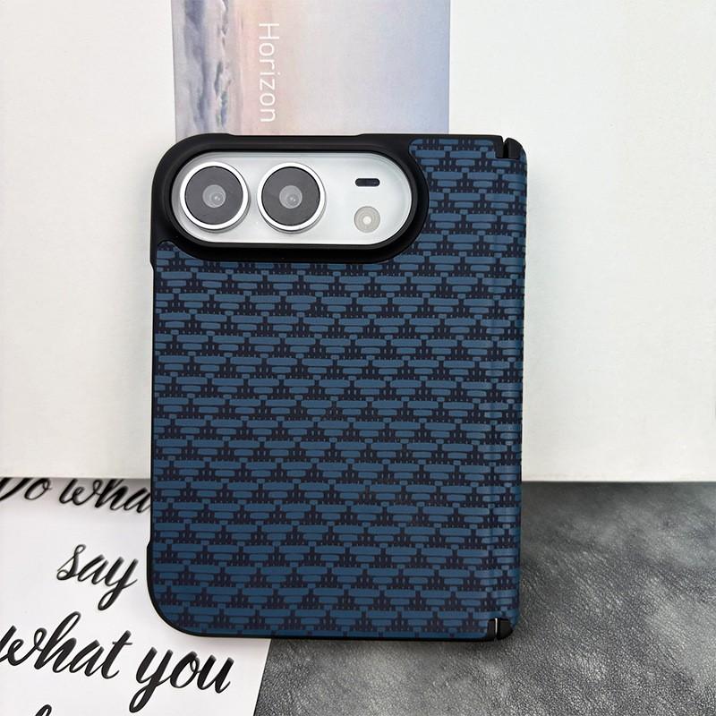 Magnetic Flip Case IPhone 18 Duo With Full Coverage Drop Protection PCLeather Hybrid Textured Design Handcrafted