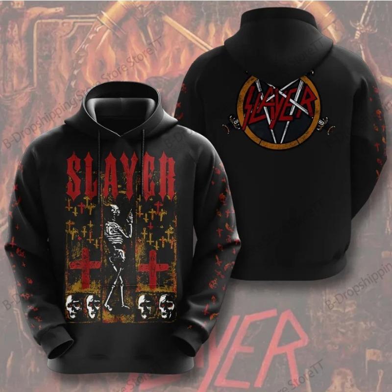 Винтажная толстовка с 3D-принтом альбома рок-группы Slayer для мужчин и женщин, модная толстовка с надписью, мужской спортивный костюм, мужская одежда, Y2k Moletom