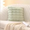 Cream Style Pillow Light Luxury Rabbit-like Plush Pillowcase Plush Living Room Home Sofa Bedroom Bedside Beige Backrest
