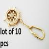 Wheel Keychain Sea Captain Wheel Key Ring Set of 10