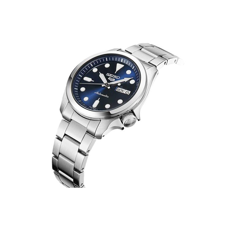 Seiko Механические часы Мужские часы Ремешок из нержавеющей стали Черный циферблат SRPE53K1