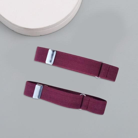 1 Pair Unisex Armband Adjustable 2CM Width Solid Contrast Leg Strap Elastic Shirt Sleeve Holder Arm Cuffs Bands Party Daily Clothing Accessories