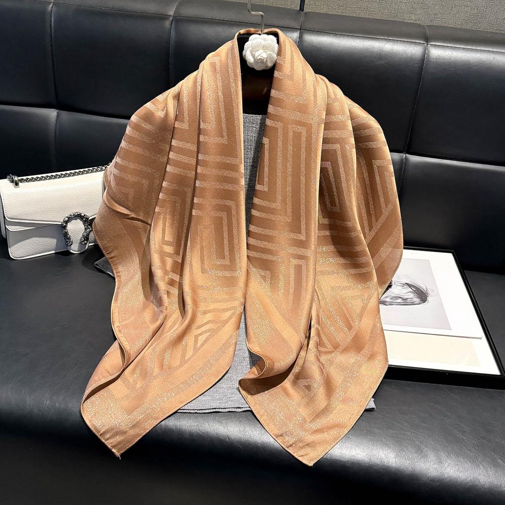 90 Модных квадратных платков, Свежие, Дышащие и Мягкие Литературные шелковые платки, Женские весенние и осенние модные универсальные декоративные платки