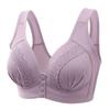 Plus Size Front Button Nursing Bra with Breathable Comfort and Side Support - Wire-Free for Middle-Aged Moms
