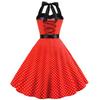 European & American Polka Dot Halter Dress: Retro Tube Top, Slim Waist, Big Swing Skirt