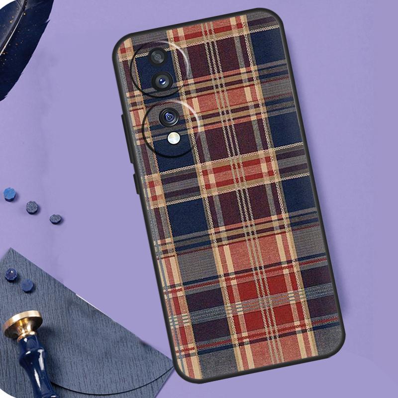 Шотландский плед Теплый плед Для Honor X8a X9a X6a X7a X6 X7 X8 X9 X8b X9b Honor Magic 6 Pro 50 70 90 Magic 5 Lite Чехол