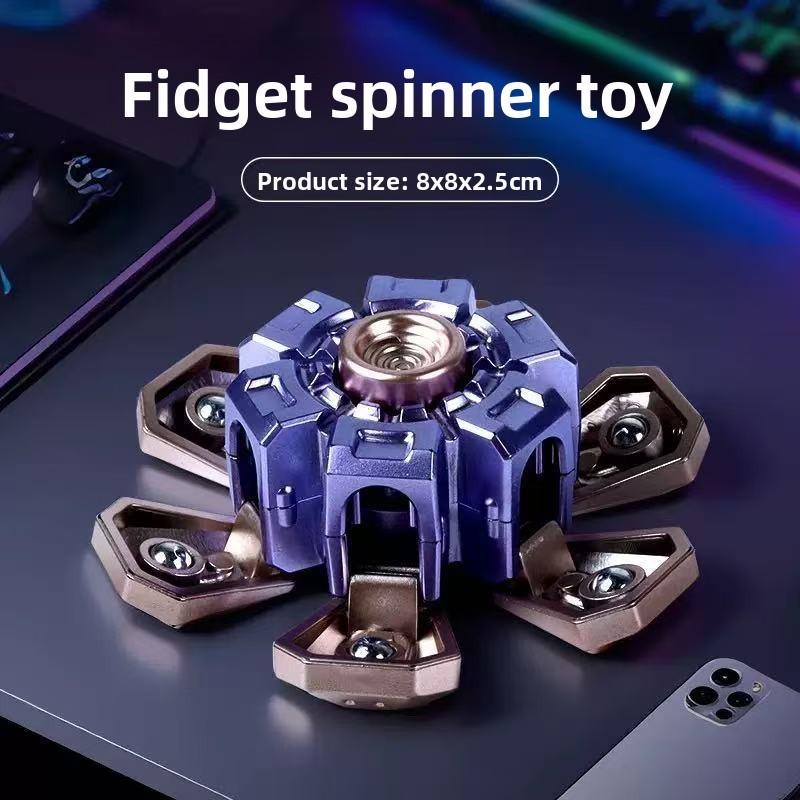Futuristic Mechanical Finger Gyroscope With Deformable Parts For Concentration And Casual Play