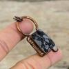Snowflake Obsidian Rough Gemstone Pendant Electroformed Copper Pendant Handmade Mother Of Pearl Pendant Electroformed Jewelry Gift For Women