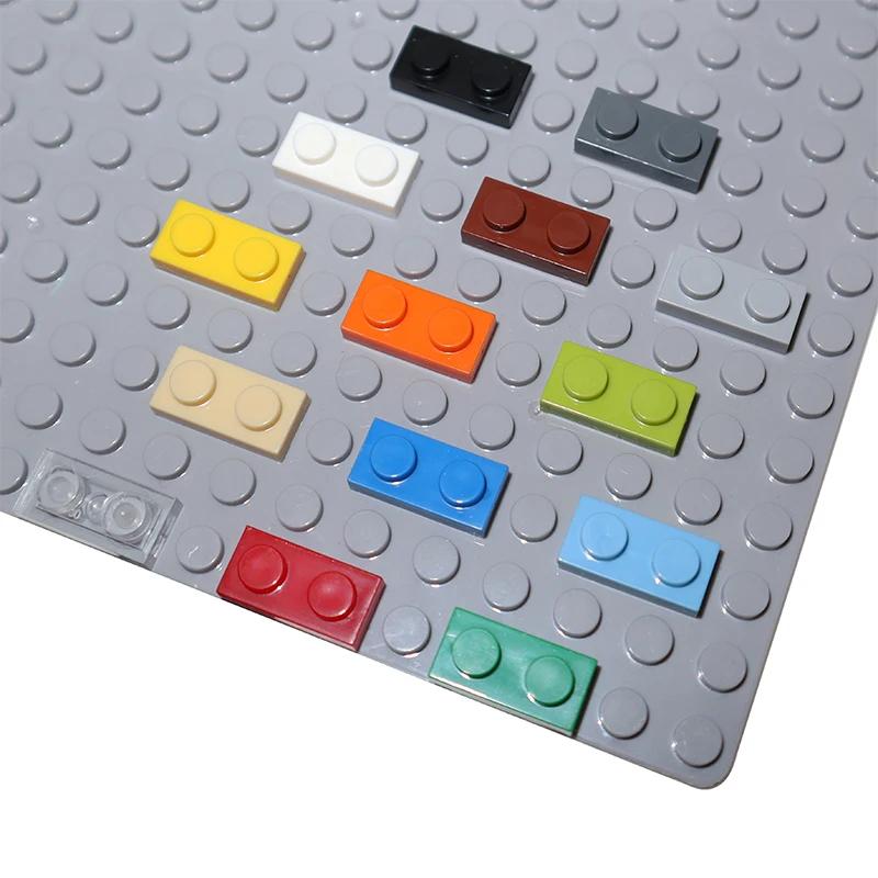 200 шт. Конструктор DIY Фигурки Кирпичики 1*2 Частицы для Сборки MOC 3023 Тонкая Пластина 1x2 Точки Образовательная Креативная Игрушка для Детей