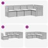 5 Seater Garden Sofa with Cushions Rattan Look PP Anthracite