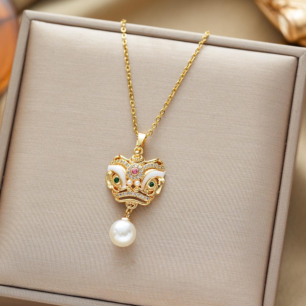 Titanium Steel Necklace For Women Elegant Simple Fashion Zircon Collarbone Chain Light Luxury Niche Jewelry