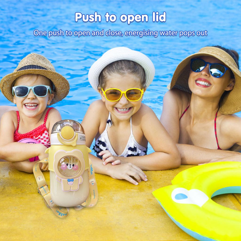 720ml Cartoon Cute Bottles High Appearance Kindergarten Straw Cup Portable Large Capacity for Outdoor Travel Drinking Tumbler