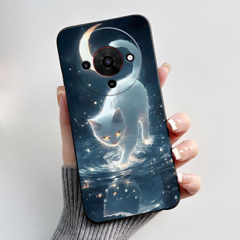 Милый мультяшный чехол для ZTE Blade A76 5G Z2469N Capa Funda Печатный корпус Защитная крышка Мягкий силикон Черный корпус Coque