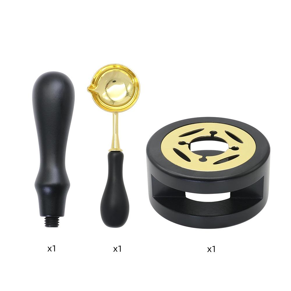 Набор штампов с сургучной печатью, лаковая печь, плита из цельного дерева, огненная краска, принадлежности для уплотнений, восковая ложка, уплотнительный воск, плавильный котел, принадлежности для рукоделия