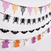 Halloween Party Banner Garlands Cartoon Ghost Bat Spider Hanging Bunting for Halloween Home Decoration Supplies Kids Favors Gift