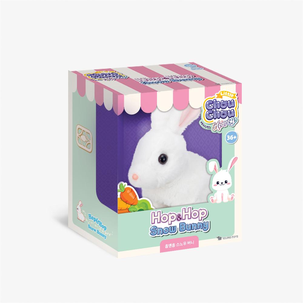 Young Toys Плюшевая игрушка Little Chou Chou Сердечный Прыг-Прыг Снежный Зайчик