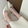 Fashion Fashion Bowknot Women's Sandals Party Sexy Pumps 2025 New Pointed Back Strap High-heeled Stilettos Ladies Slingback Sandals
