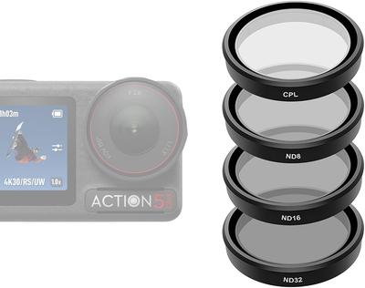 AuyKoo DJI Osmo Action 5 Action 3 CPL ND Фильтры DJI Поляризационные Нейтрально-серые Объектив Защита Камеры Высококачественное Оптическое Стекло Аксессуары Pro/Aciton