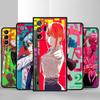 Черный мягкий чехол для телефона Samsung Galaxy S22 S21 S20 Ultra FE S9 S8 S10 Plus Note 20 10 9 Fundas Cover Anime Chainsaw Girl