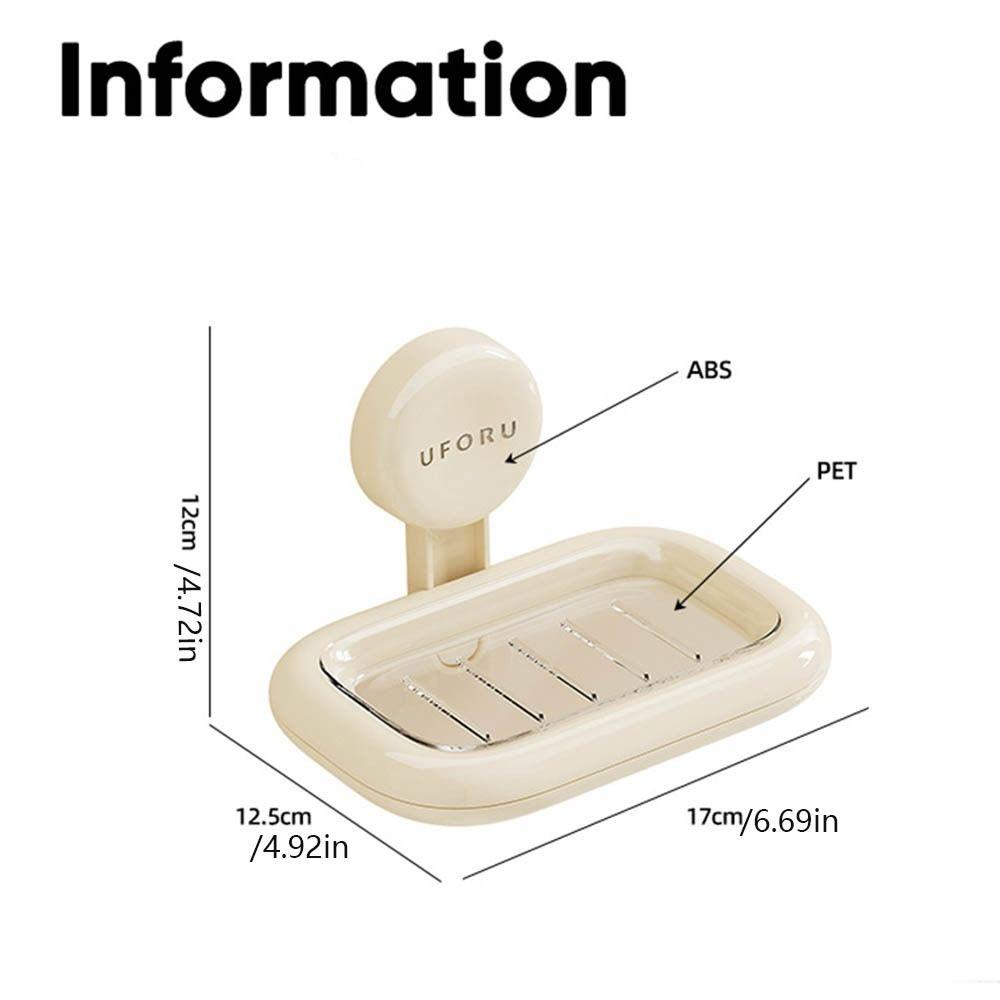 Wall Mounted Suction Cup Soap Box Non perforated Soap Storage Tray Soap Dish Holder Kitchen
