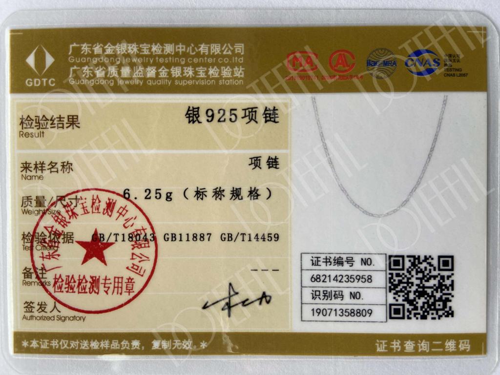 925 Sterling Silver Jewelry 16/18/20/22/24/26/28/30 Inch Side Chain Fashion Necklace